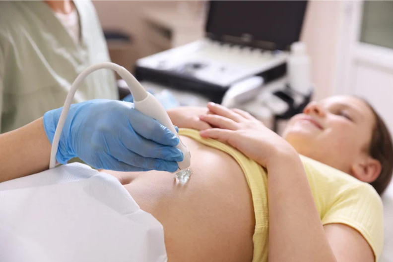 Imagen ilustrativa de ultrasonido abdominal