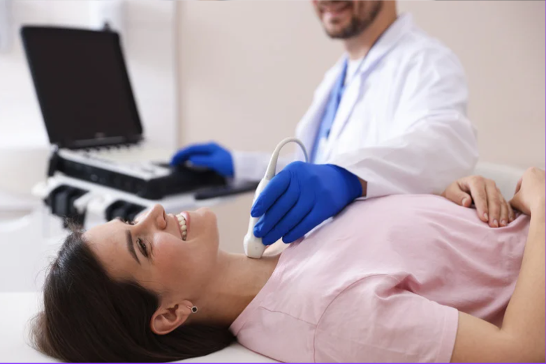 Imagen ilustrativa de ultrasonido tiroideo